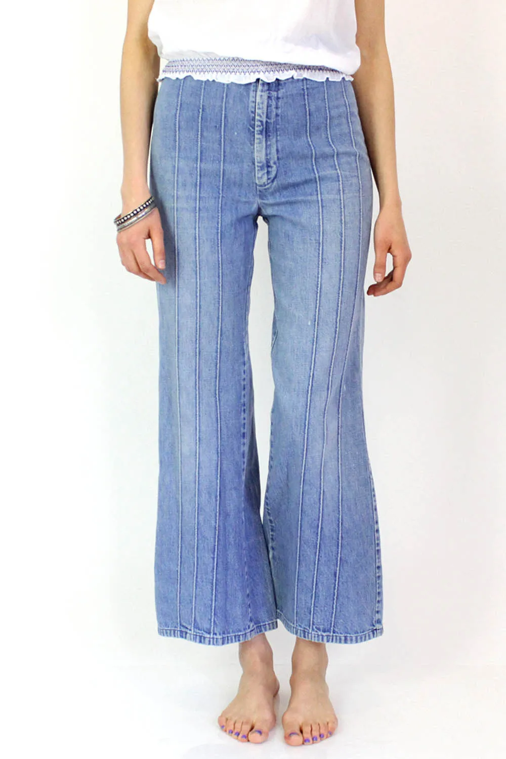 1970s High Waist Levis Denim Bell Bottoms XS