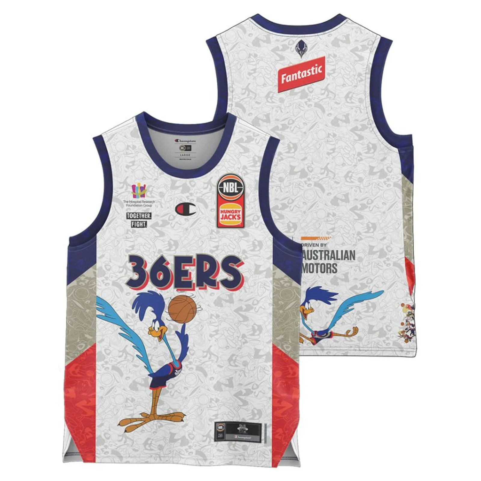 Adelaide 36ers Youth Kids Space Jam Authentic Jersey NBL Basketball by Champion