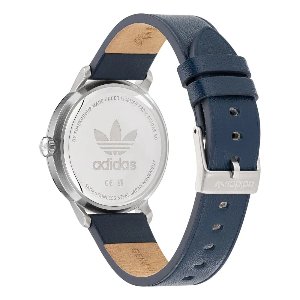 Adidas Analog Original Style Blue Leather Strap Men Watch AOSY22529