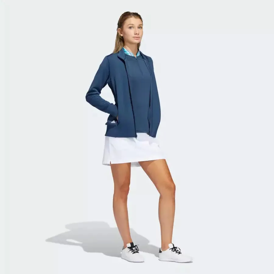 Adidas Ladies Textured Full-Zip Jacket - Navy