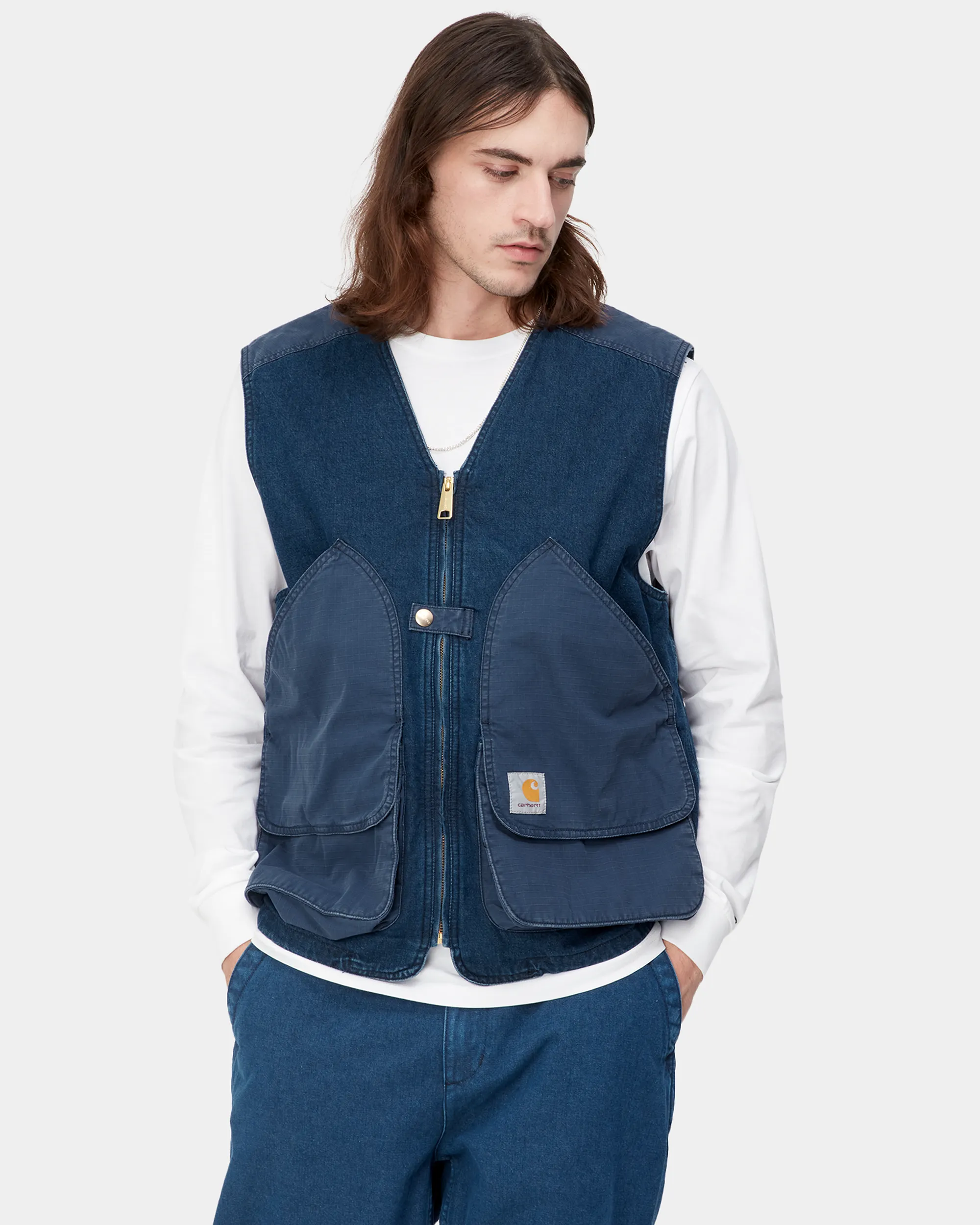 Alma Vest - Blue stone washed