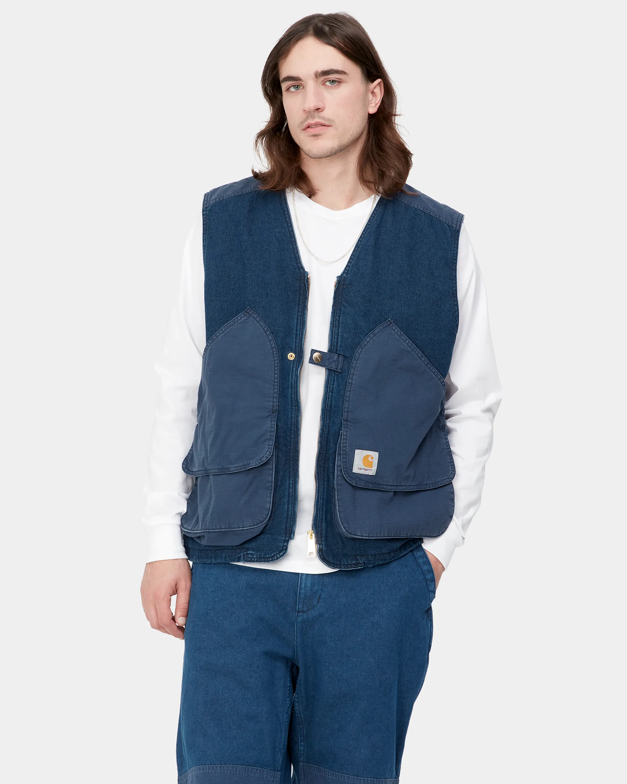 Alma Vest - Blue stone washed