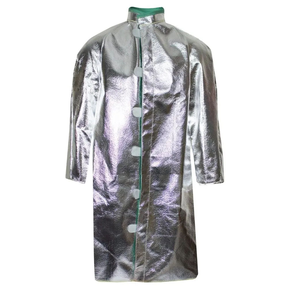 Aluminized Coat - 19 oz. Carbon/Para-Aramid, 30 or 45 in. Long Deluxe Ventilated Jacket