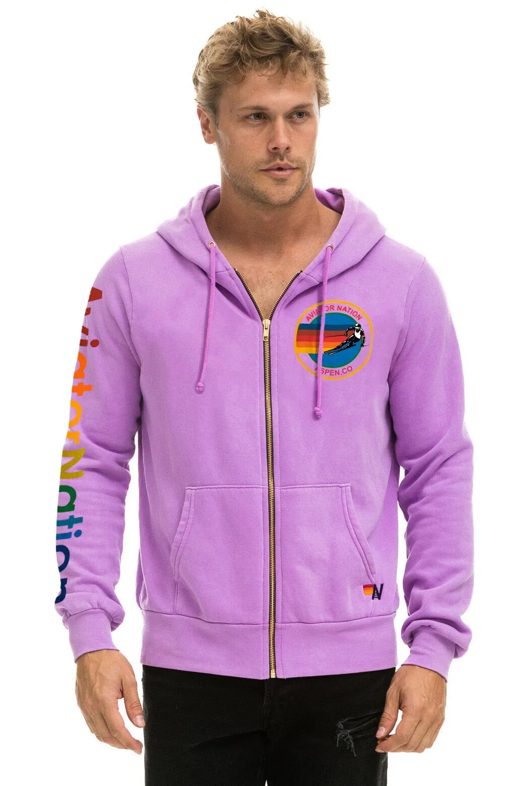 AVIATOR NATION ASPEN HOODIE - NEON PURPLE