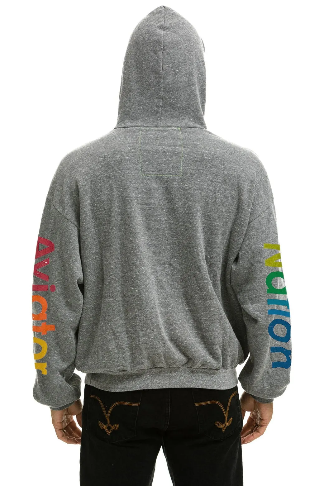 AVIATOR NATION ASPEN RELAXED PULLOVER HOODIE - HEATHER GREY