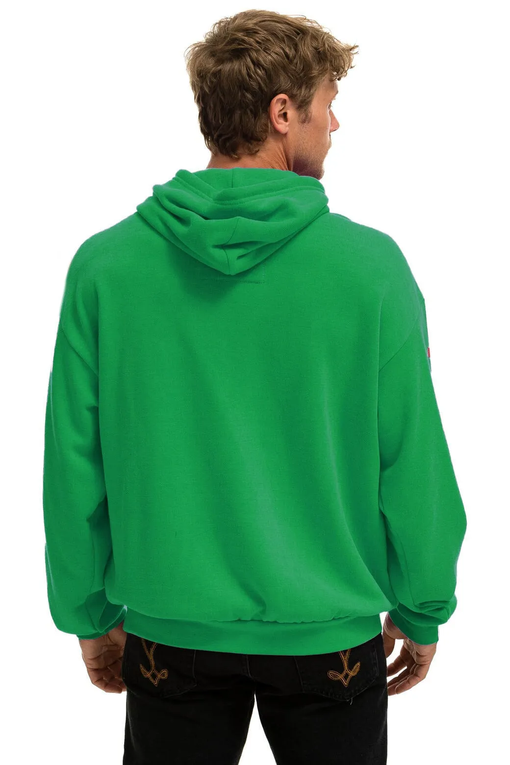 AVIATOR NATION HAIGHT ASHBURY RELAXED PULLOVER HOODIE - KELLY GREEN