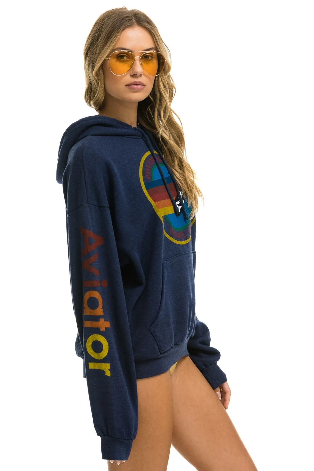 AVIATOR NATION  RELAXED PULLOVER HOODIE - NAVY