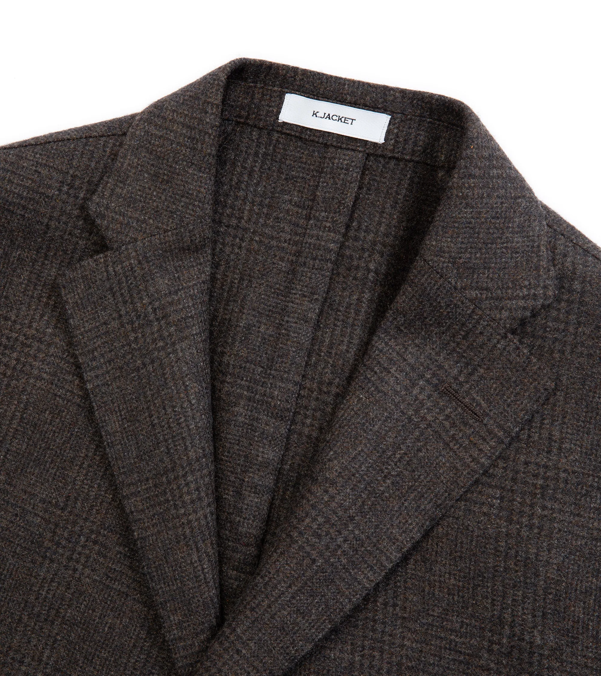 Boglioli Checked Wool Flannel K Jacket: Brown