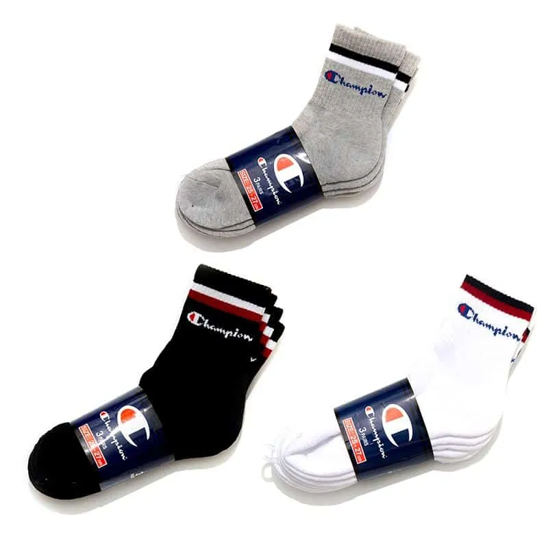 Champion Low Crew Socks White 3P