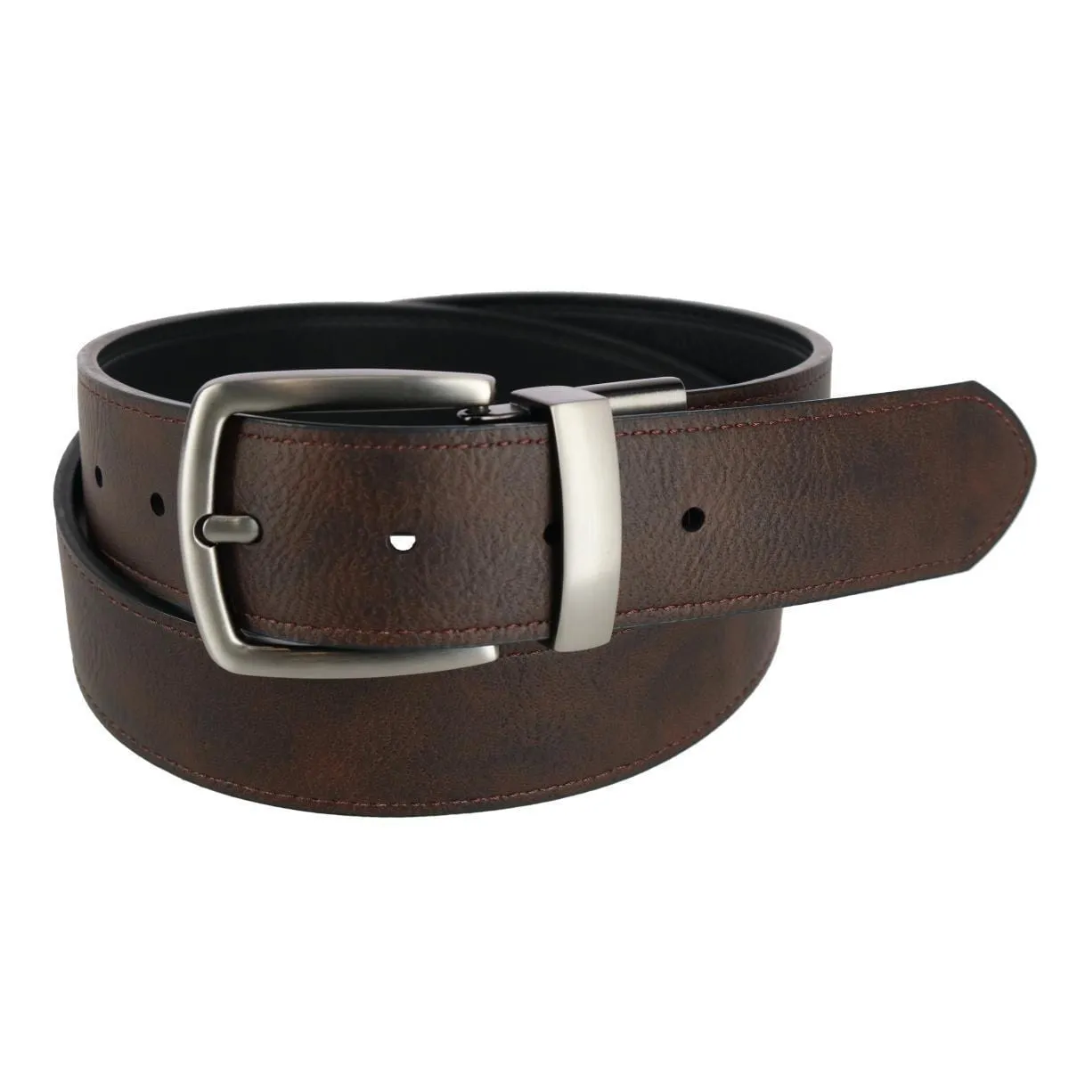 Columbia Men's Reversible Dress Belt with Embossed Buckle