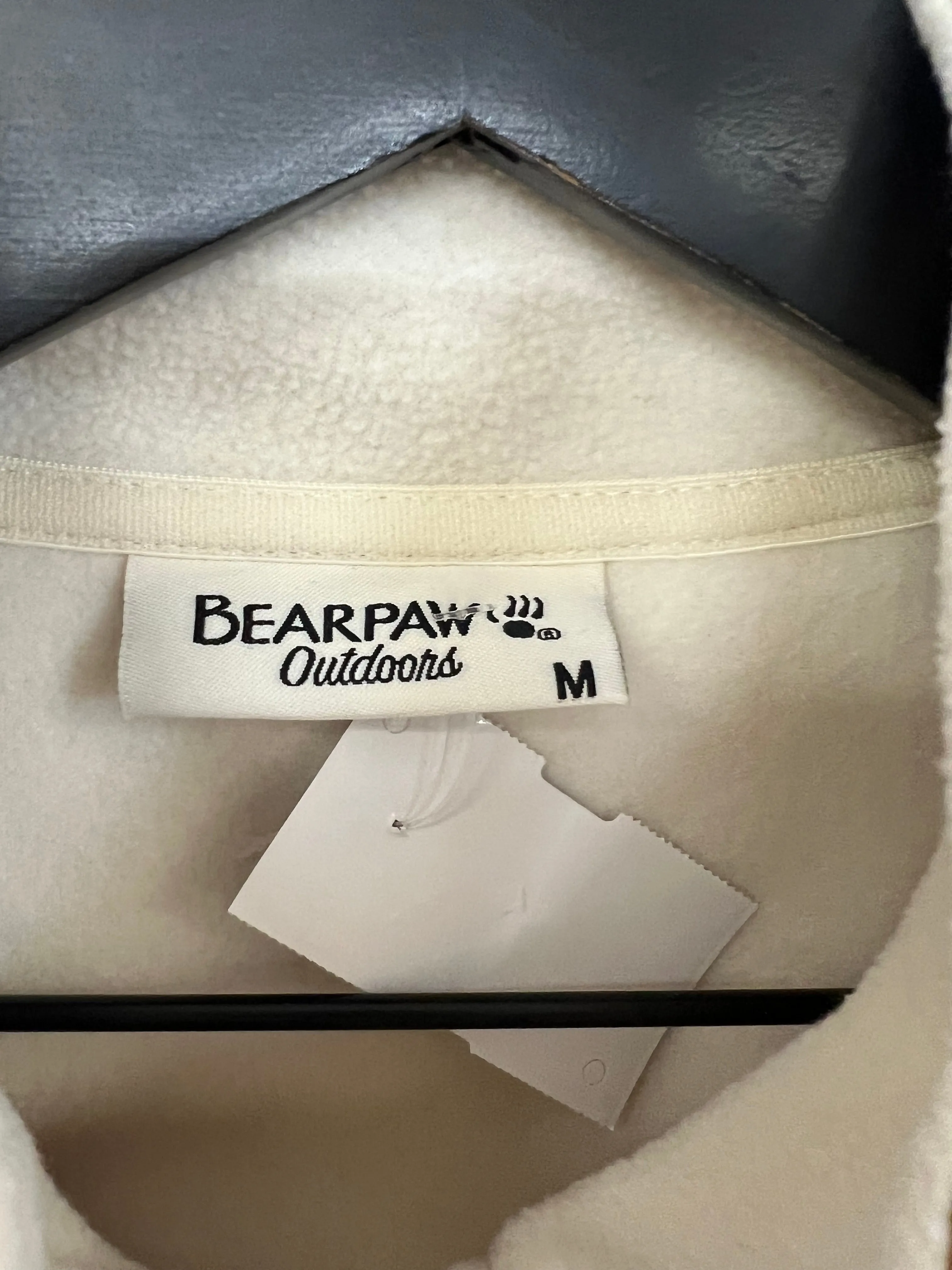 Cream & Tan Jacket Fleece Bearpaw, Size M