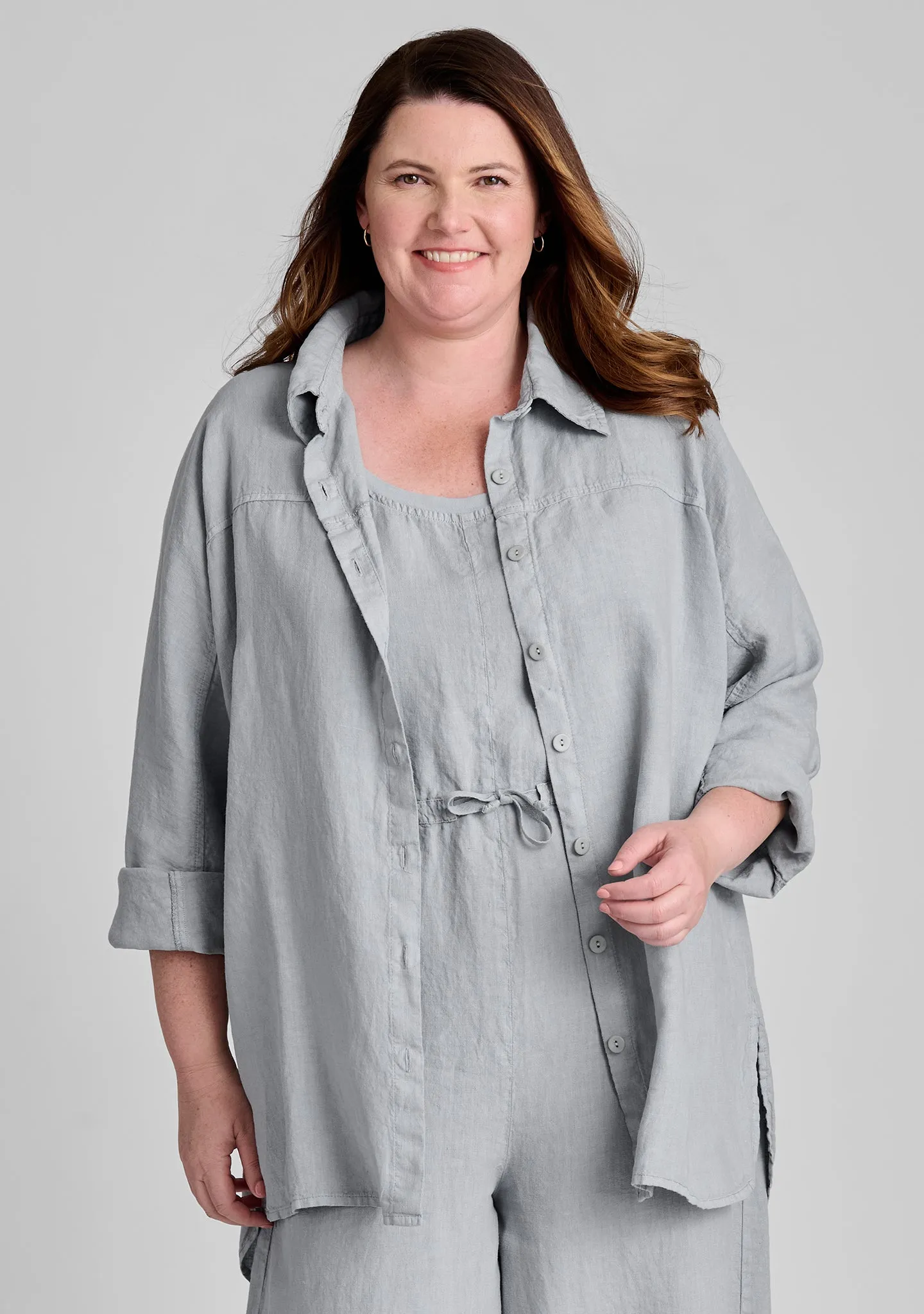 Dramatic Shirt - Linen Button Down Shirt