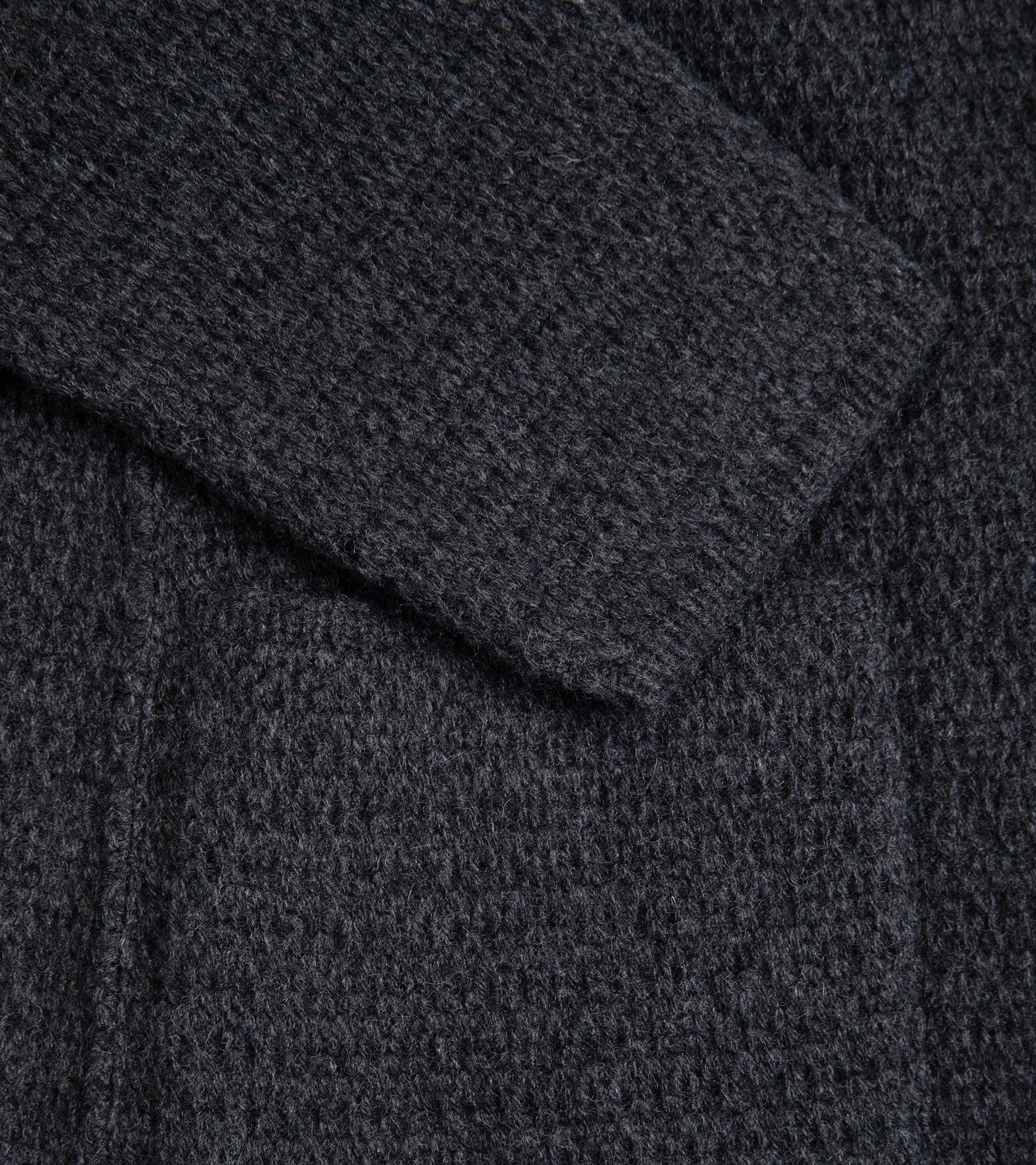 Lardini Cashmere Textured Knit Jacket: Dark Grey