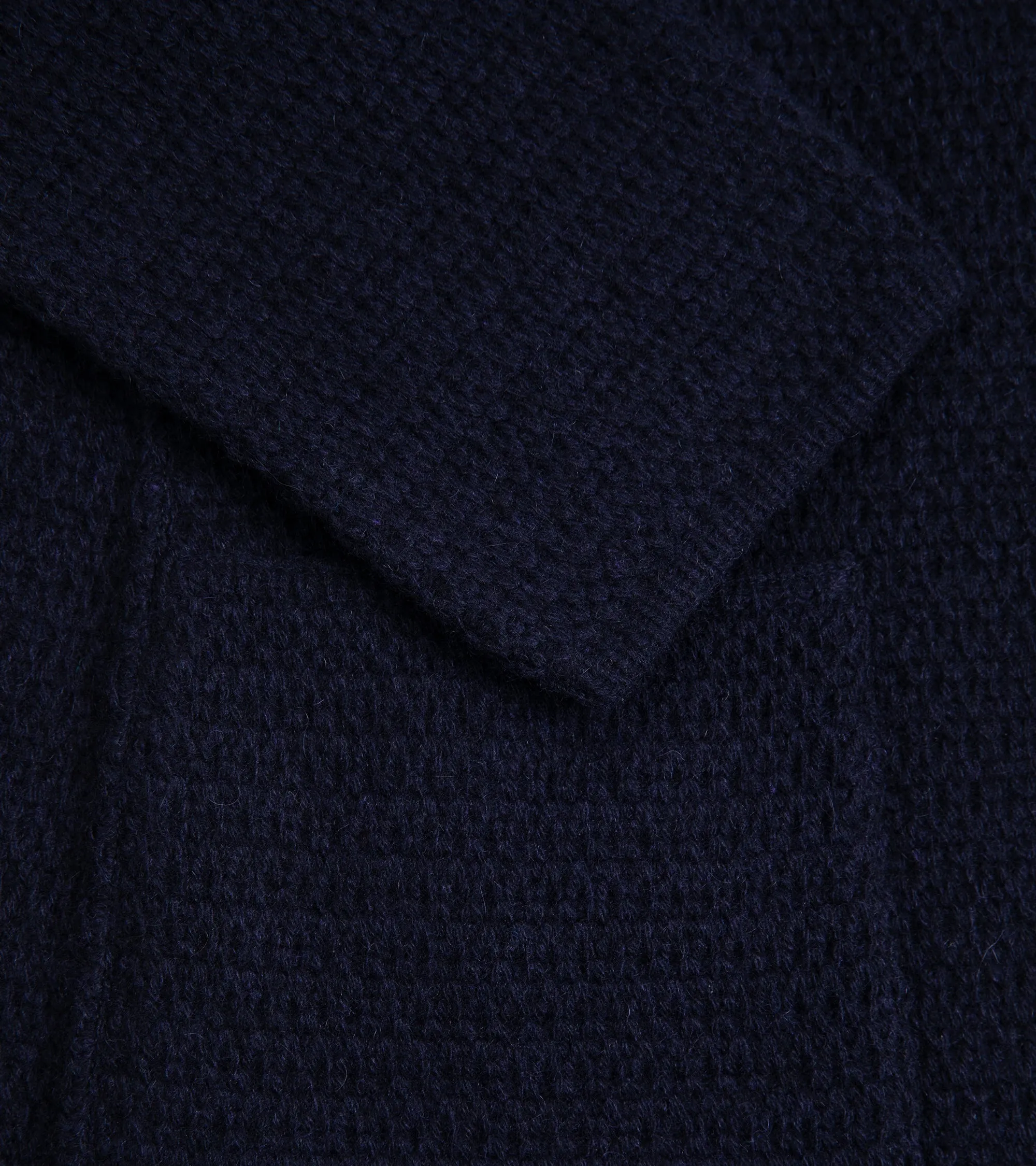 Lardini Cashmere Textured Knit Jacket: Navy