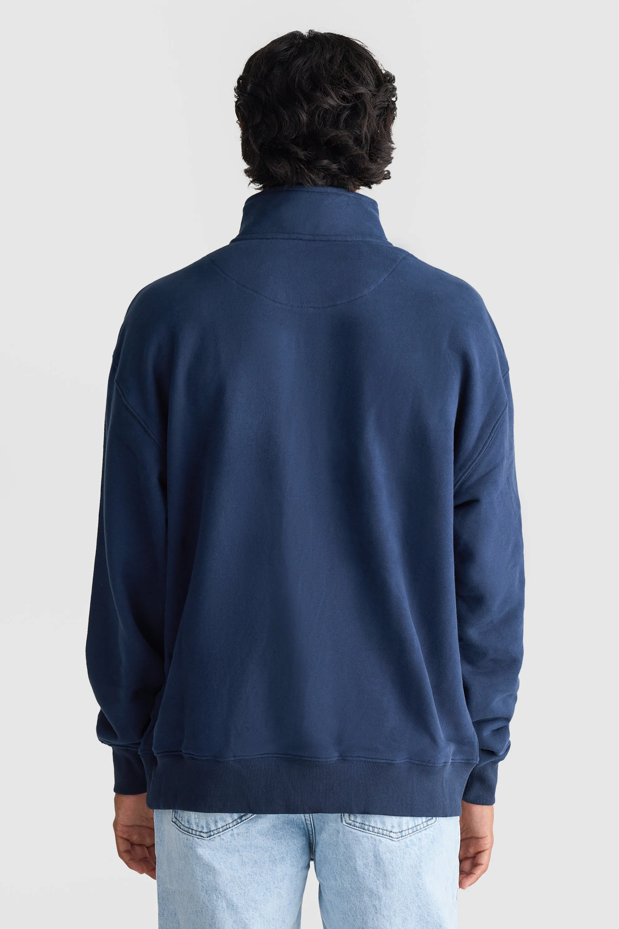 Logo Quarter Zip Navy