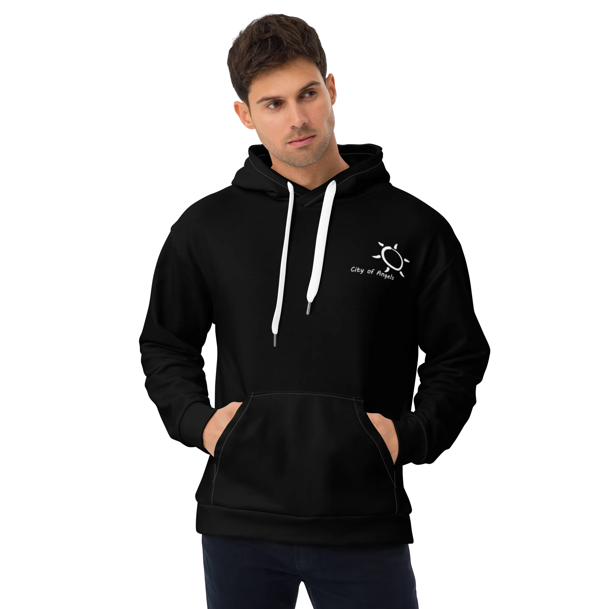 Men's Culture Theme And Quote Drop Shoulder Hoodie