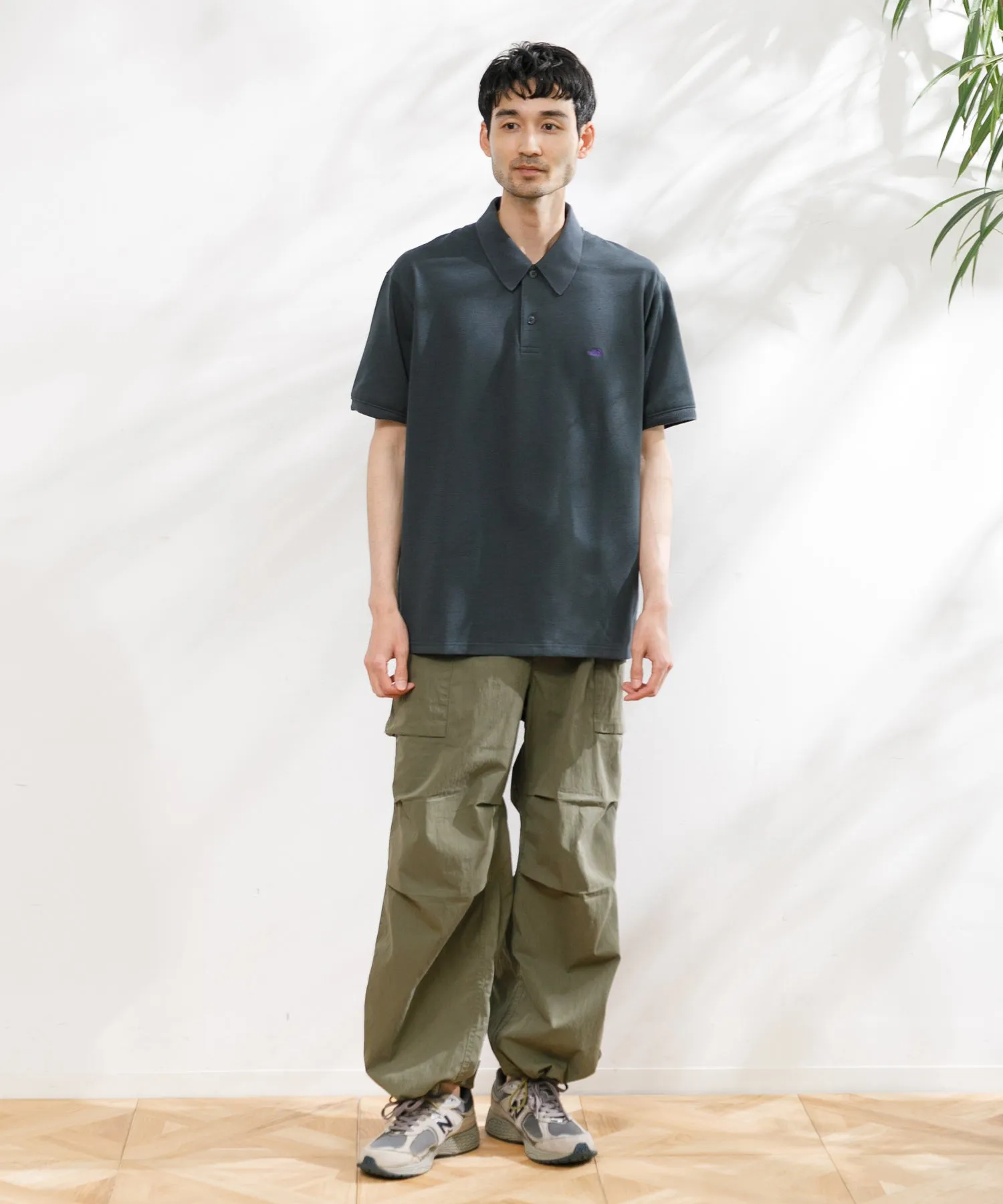 【MEN】THE NORTH FACE PURPLE LABEL Moss Stitch Field Short Sleeve Polo