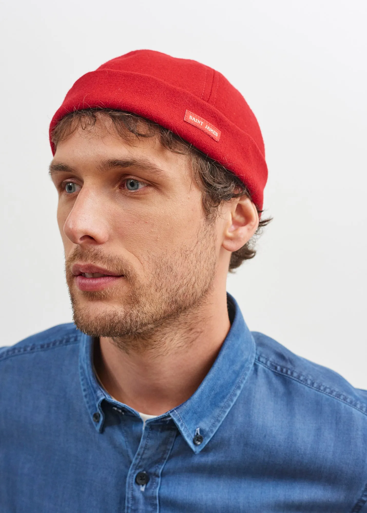 Miki traditional deck hat - in wool (ROUGE)