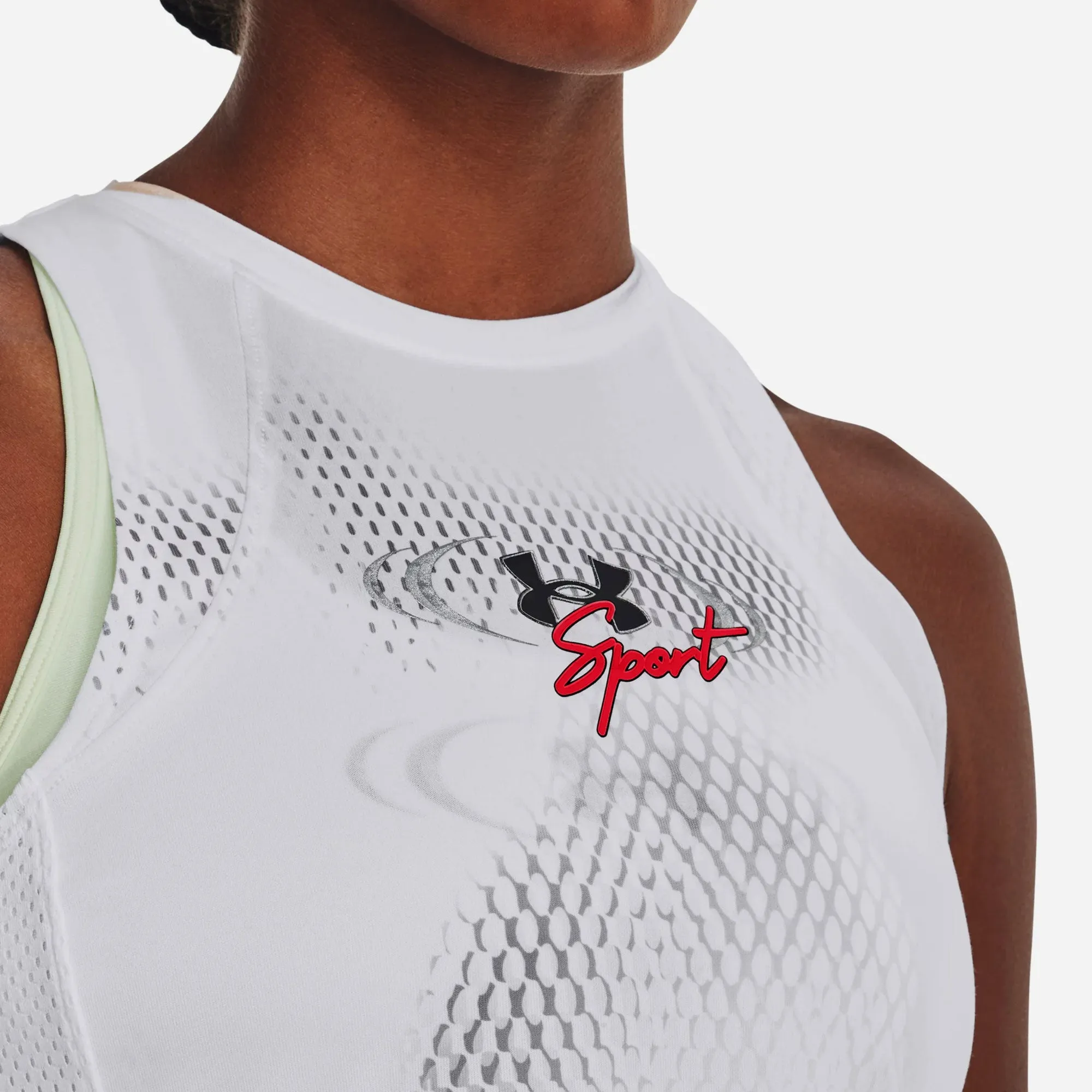 Áo Ba Lỗ Nữ Under Armour Mesh - Xám