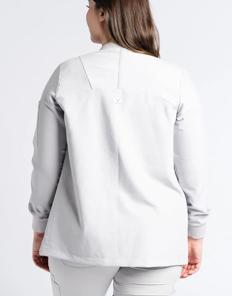 Scrub Jacket Zip Up - Tail light Grey