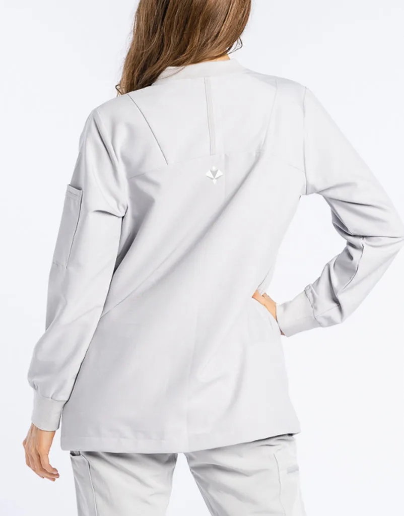 Scrub Jacket Zip Up - Tail light Grey