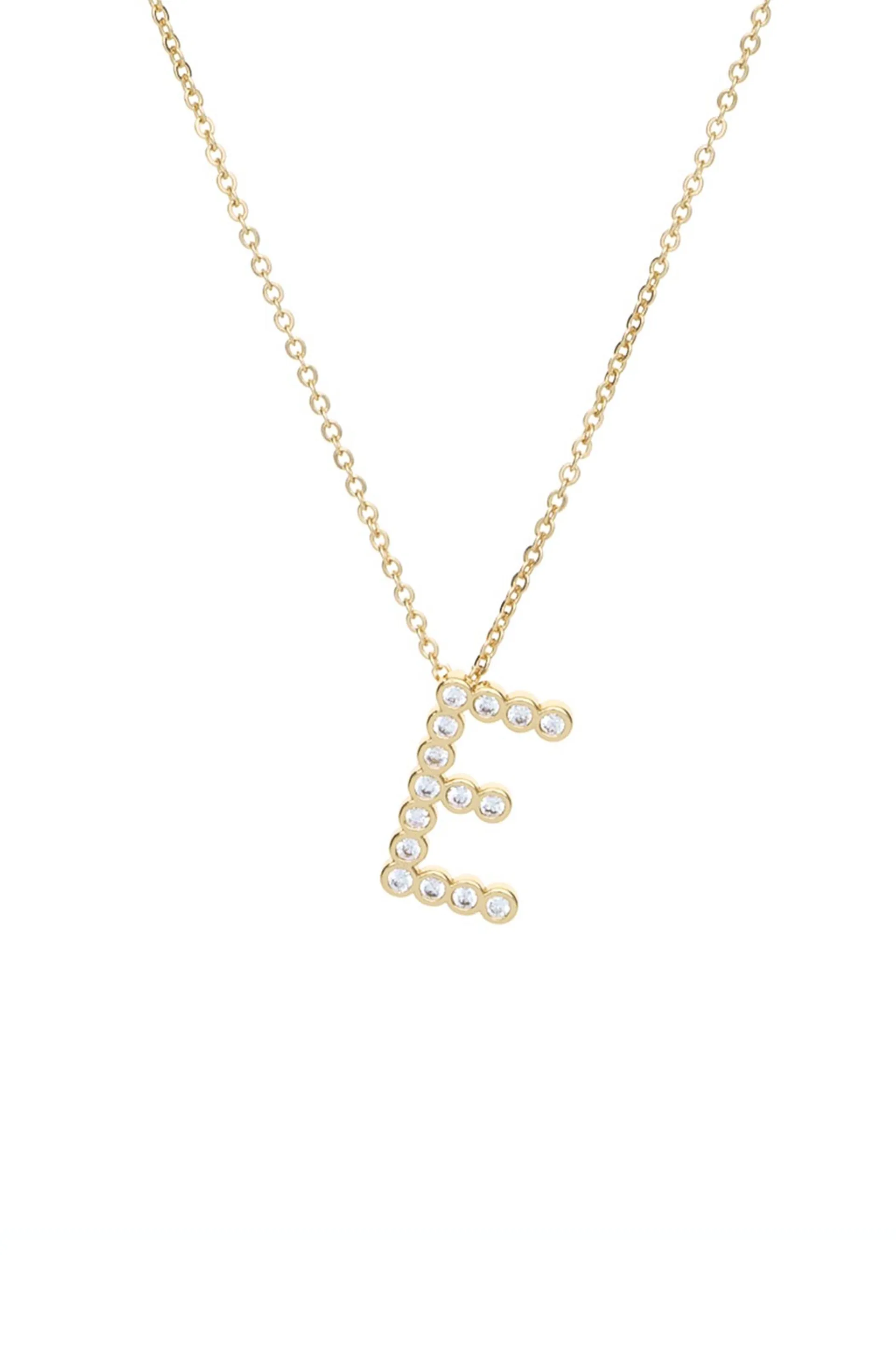 Simple Crystal Initial Necklace