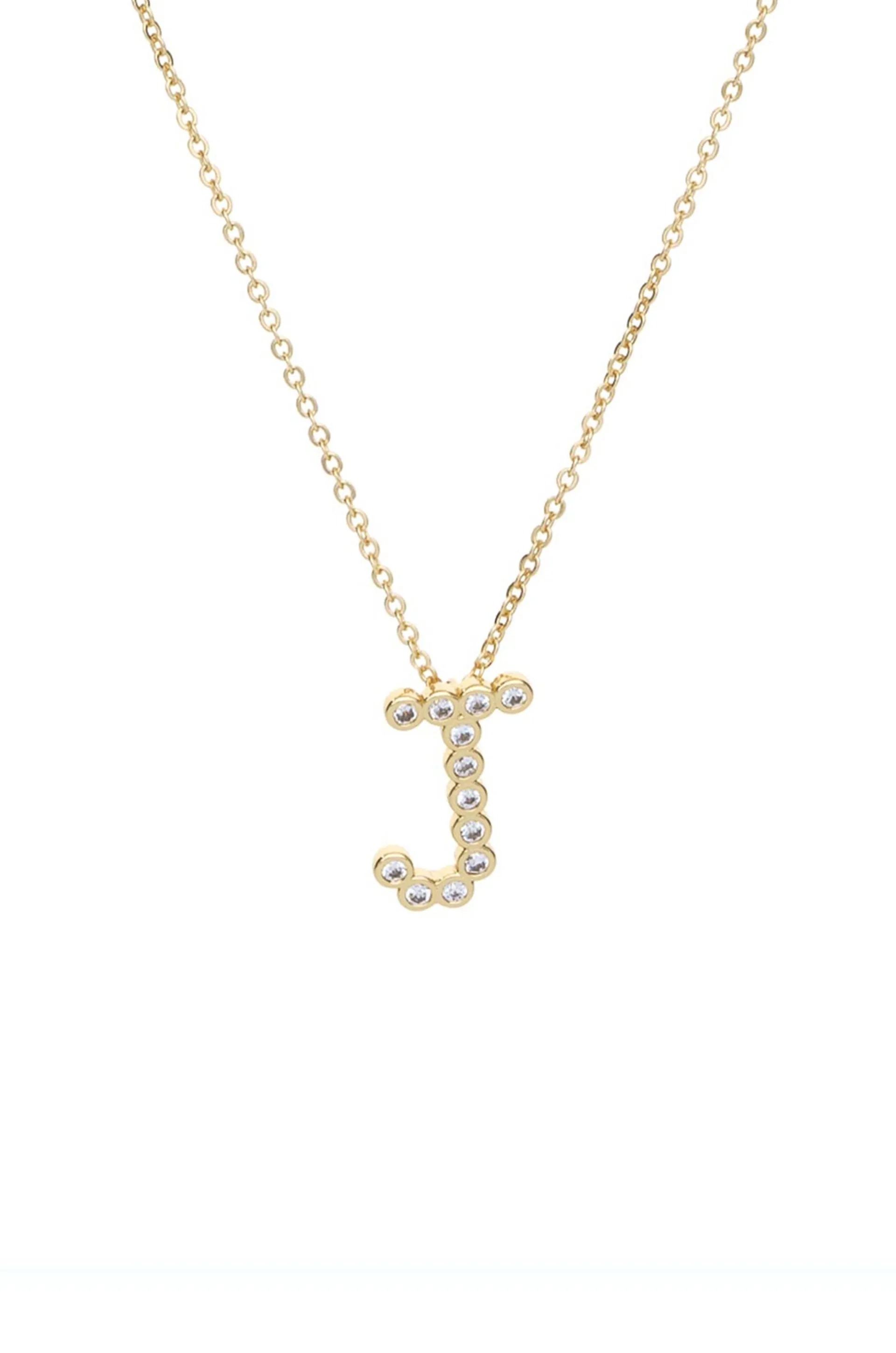 Simple Crystal Initial Necklace