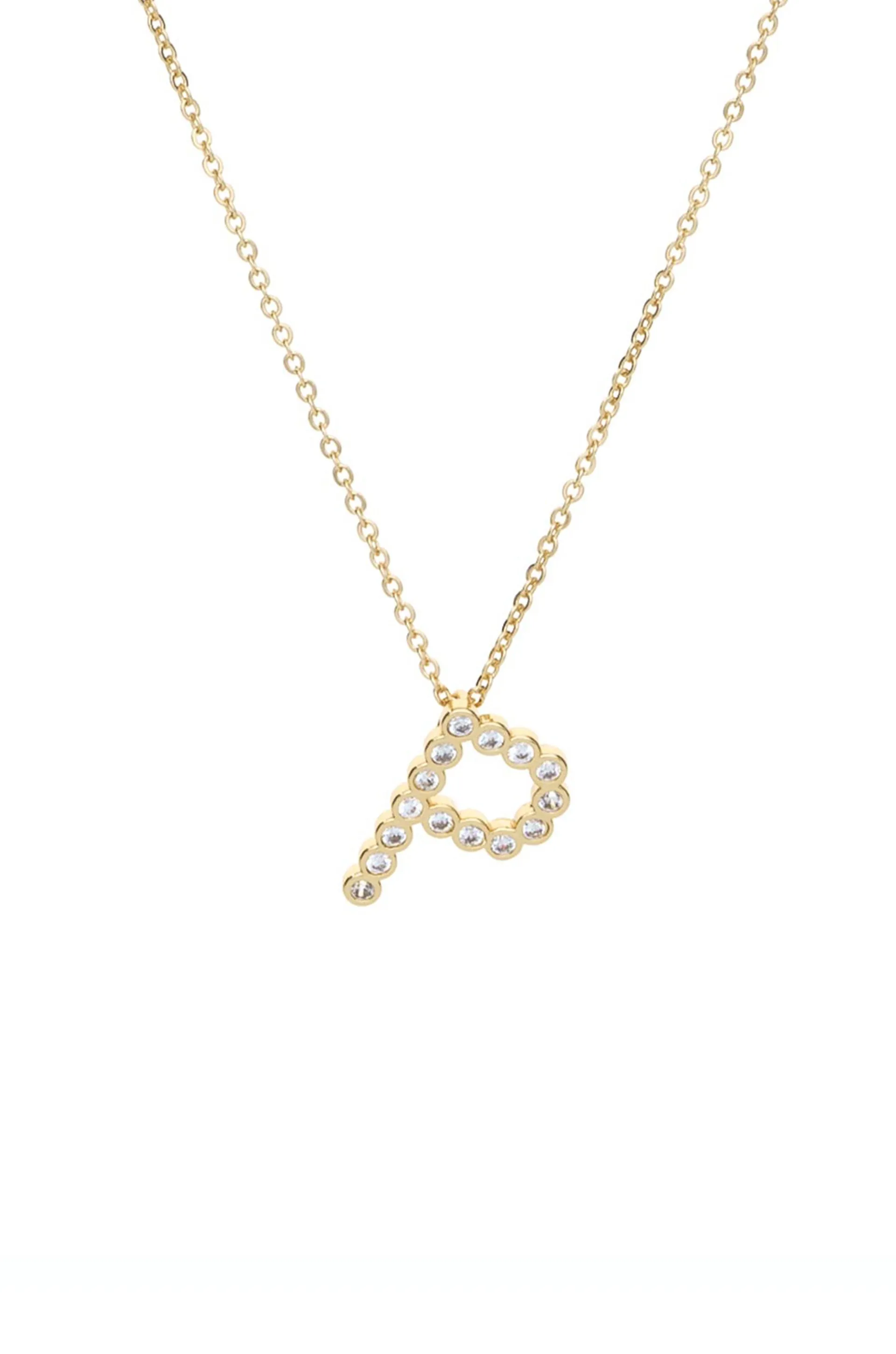 Simple Crystal Initial Necklace