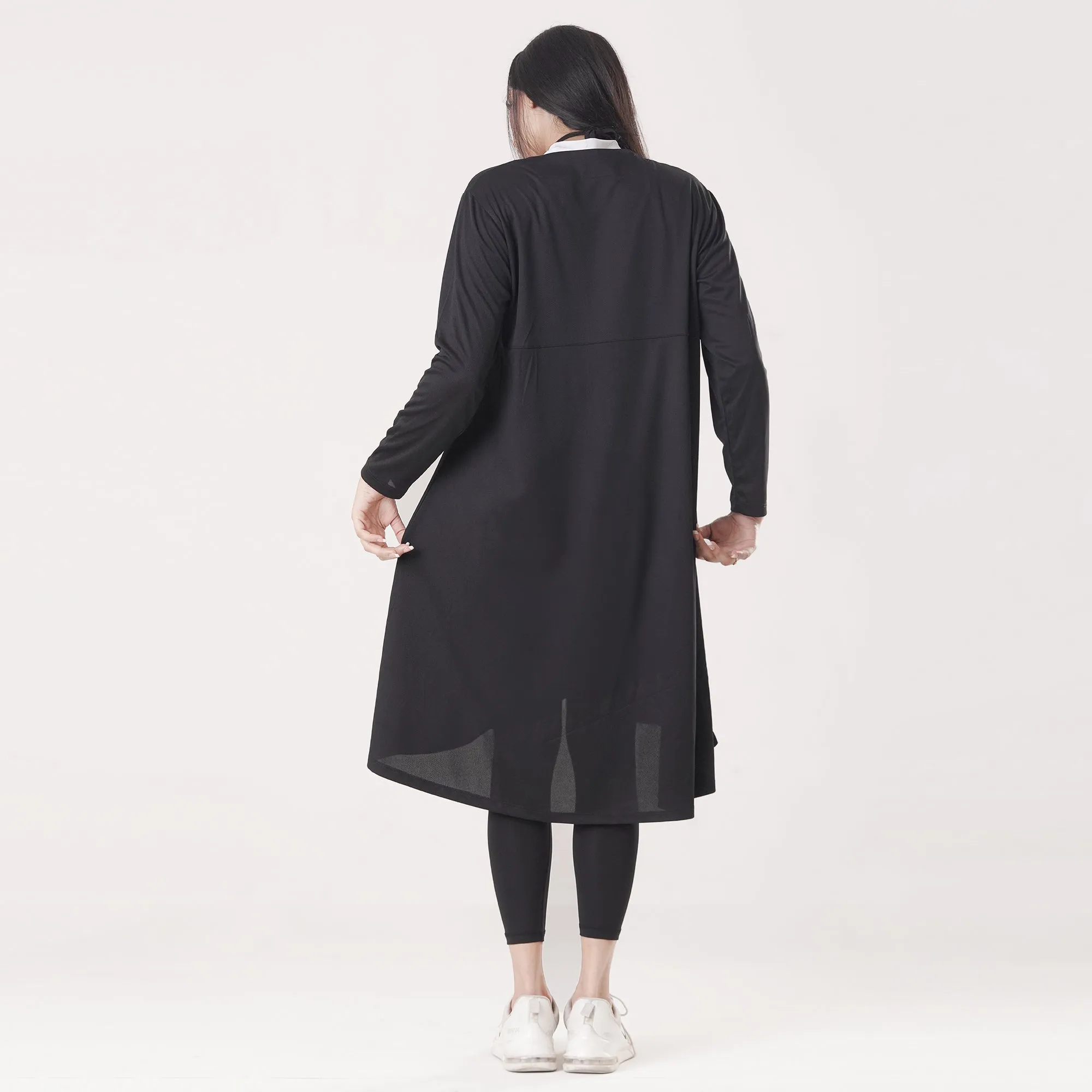 Tf-Black Modest Activewear Cover Up