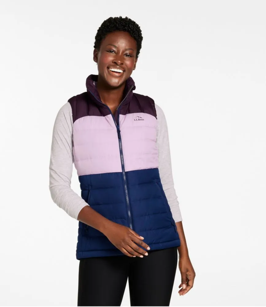 Women's Bean's Down Vest, Colorblock