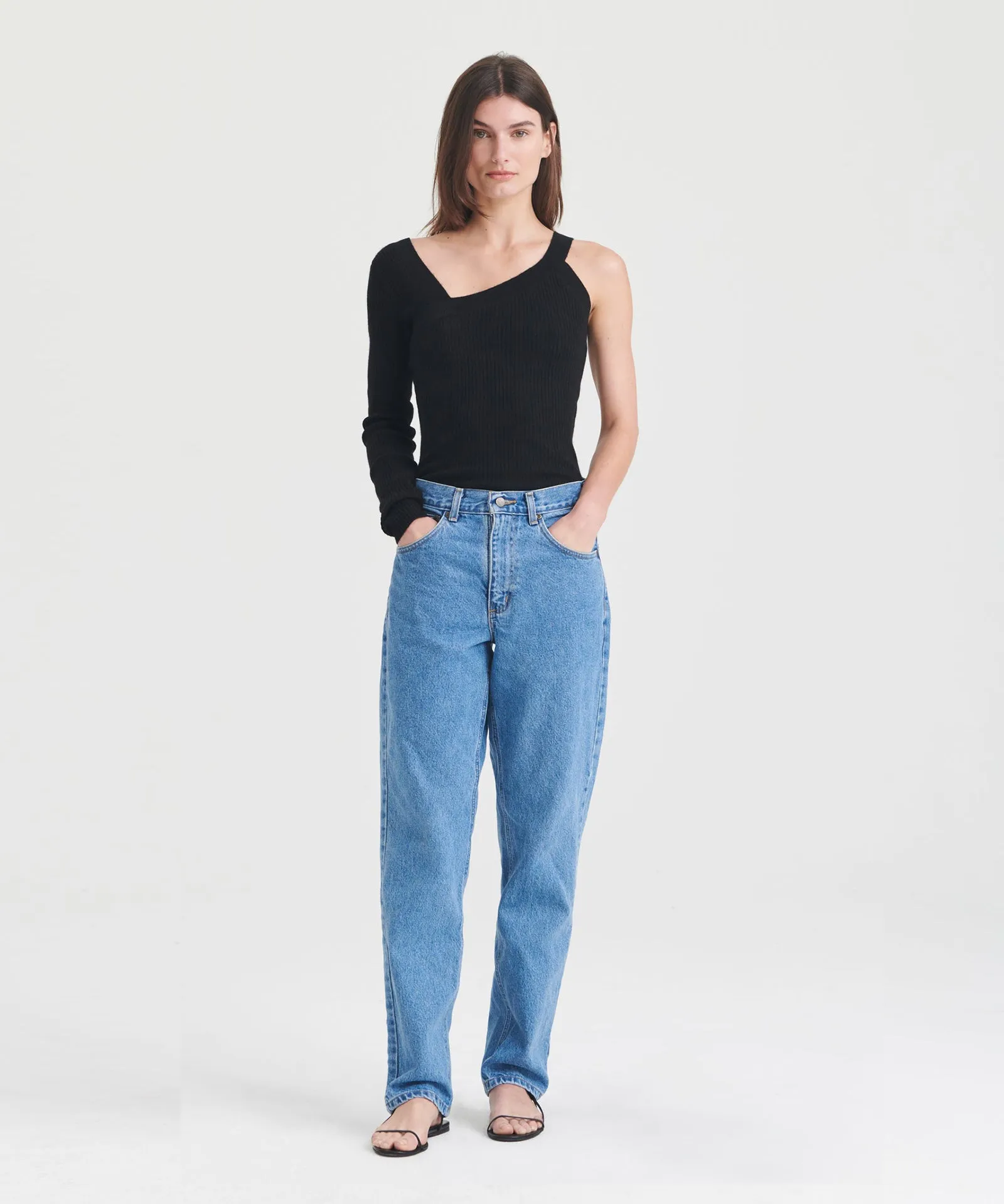 Wool Cashmere Asymmetrical Top